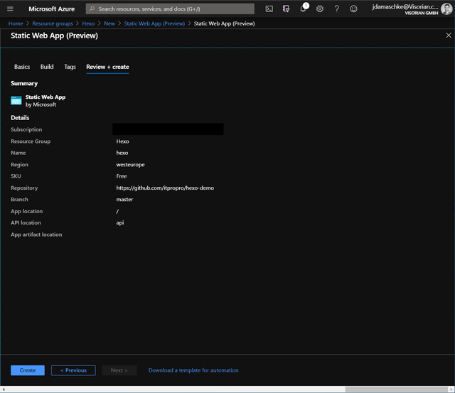 Getting started with Azure Static Web Apps | IT Insights Blog