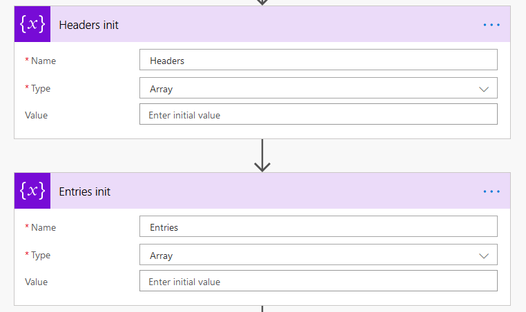 Microsoft Flow - Variables